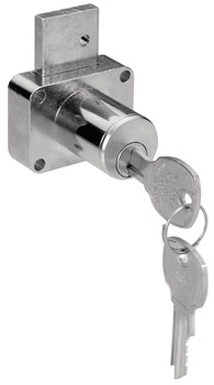 Hafele Cabinet Door Lock, Keyed Alike National Lock - High Security,  Brushed chrome, key #101